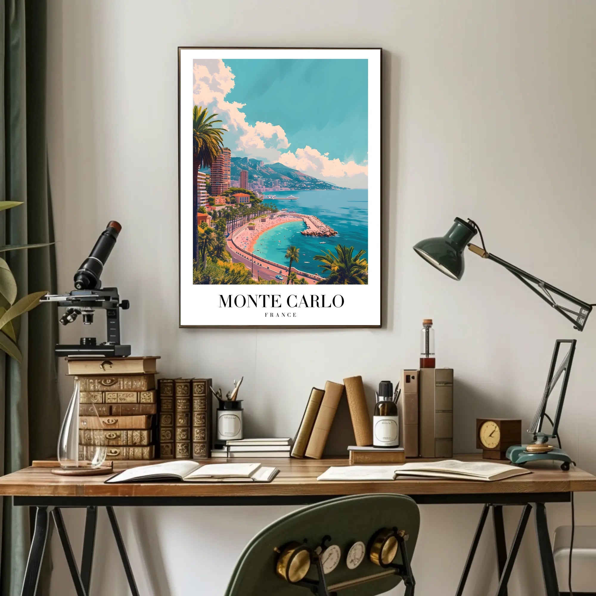 Monte Carlo Glamour Travel Poster PosterGoat