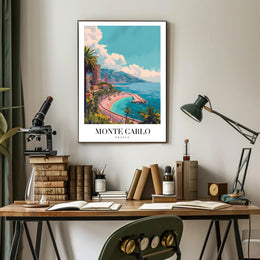 Monte Carlo Glamour Travel Poster PosterGoat