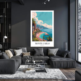 Monte Carlo Glamour Travel Poster PosterGoat