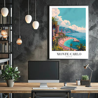 Monte Carlo Glamour Travel Poster PosterGoat