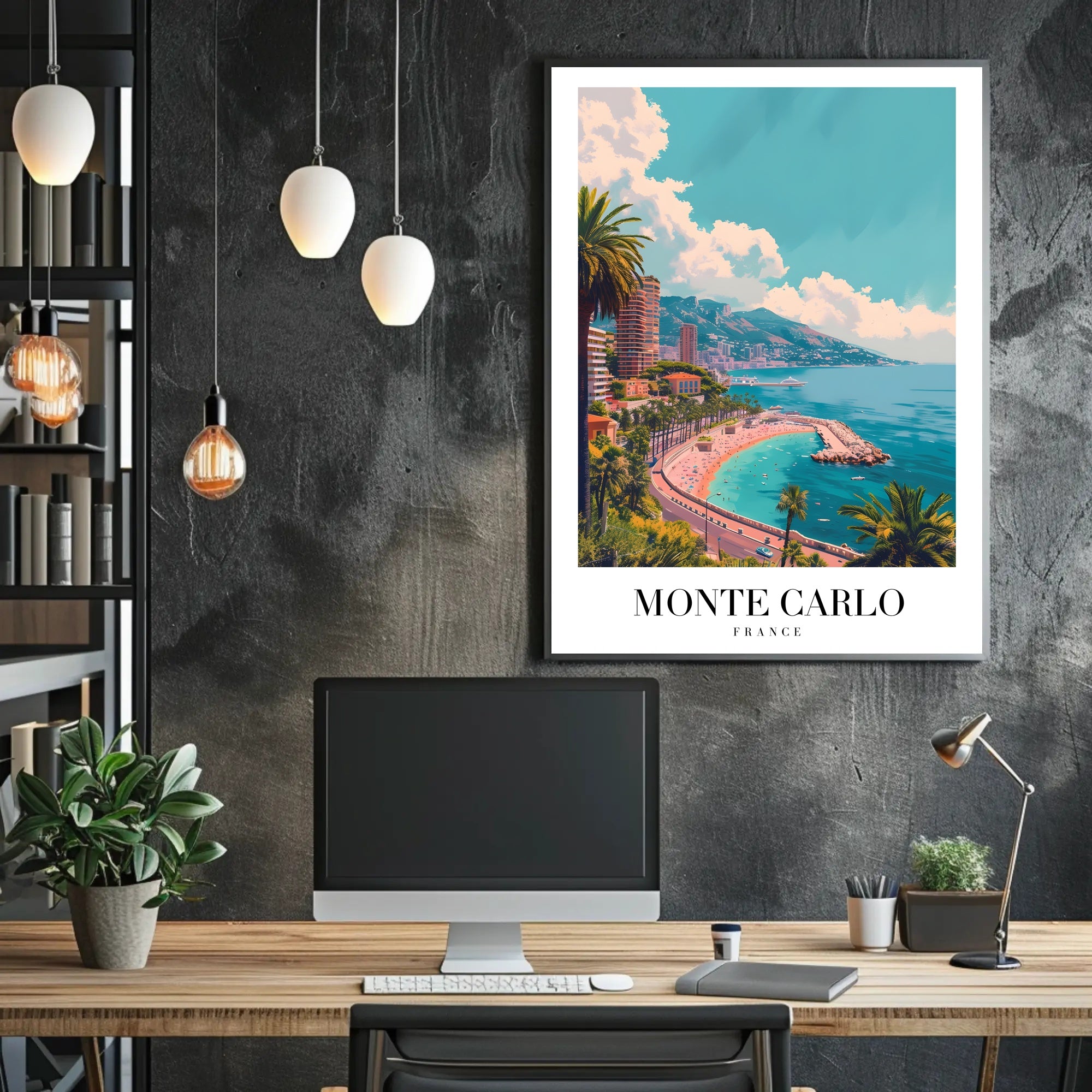 Monte Carlo Glamour Travel Poster PosterGoat