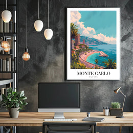 Monte Carlo Glamour Travel Poster PosterGoat