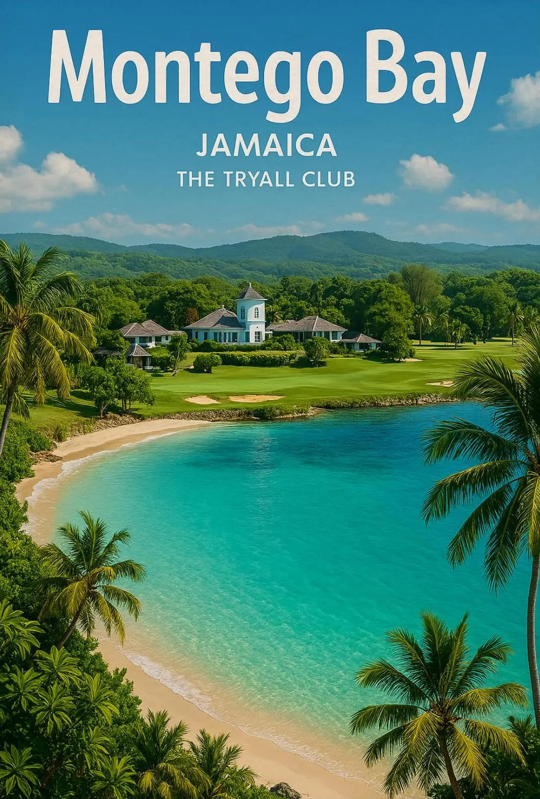 Montego Bay Tropical Paradise Retro Travel Poster PosterGoat