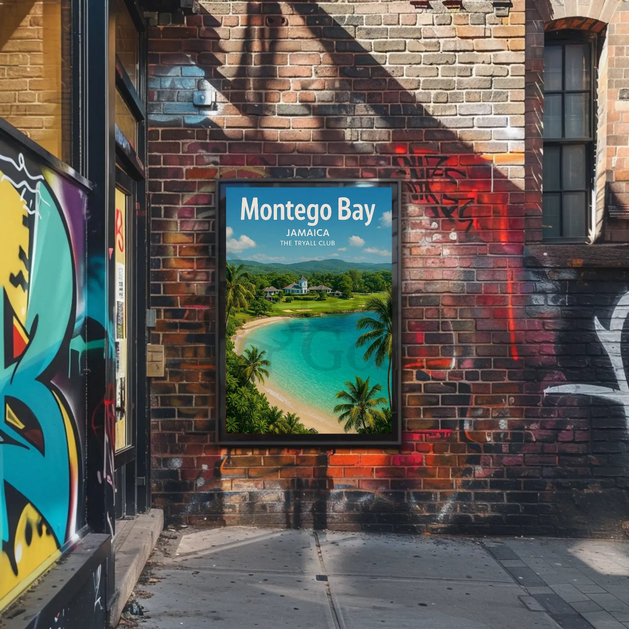 Montego Bay Tropical Paradise Retro Travel Poster PosterGoat