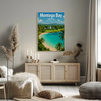 Montego Bay Tropical Paradise Retro Travel Poster PosterGoat