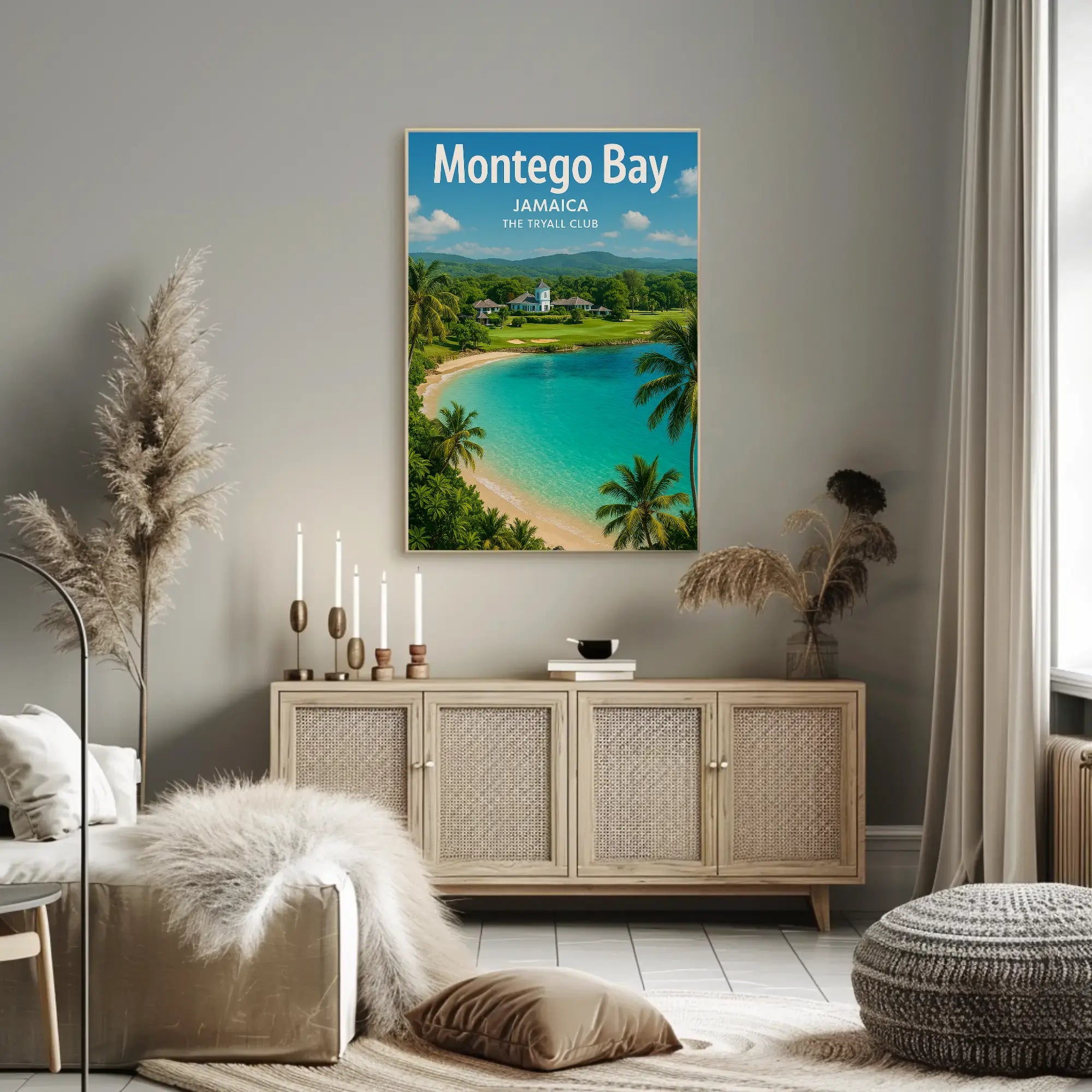 Montego Bay Tropical Paradise Retro Travel Poster PosterGoat
