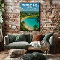Montego Bay Tropical Paradise Retro Travel Poster PosterGoat