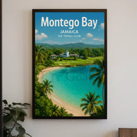 Montego Bay Tropical Paradise Retro Travel Poster PosterGoat