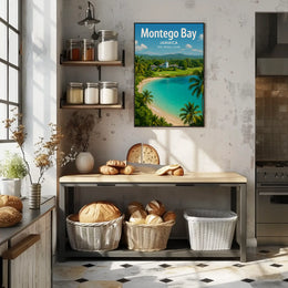 Montego Bay Tropical Paradise Retro Travel Poster PosterGoat