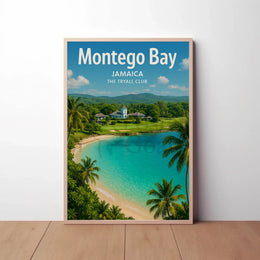 Montego Bay Tropical Paradise Retro Travel Poster PosterGoat