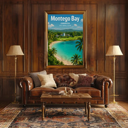 Montego Bay Tropical Paradise Retro Travel Poster PosterGoat