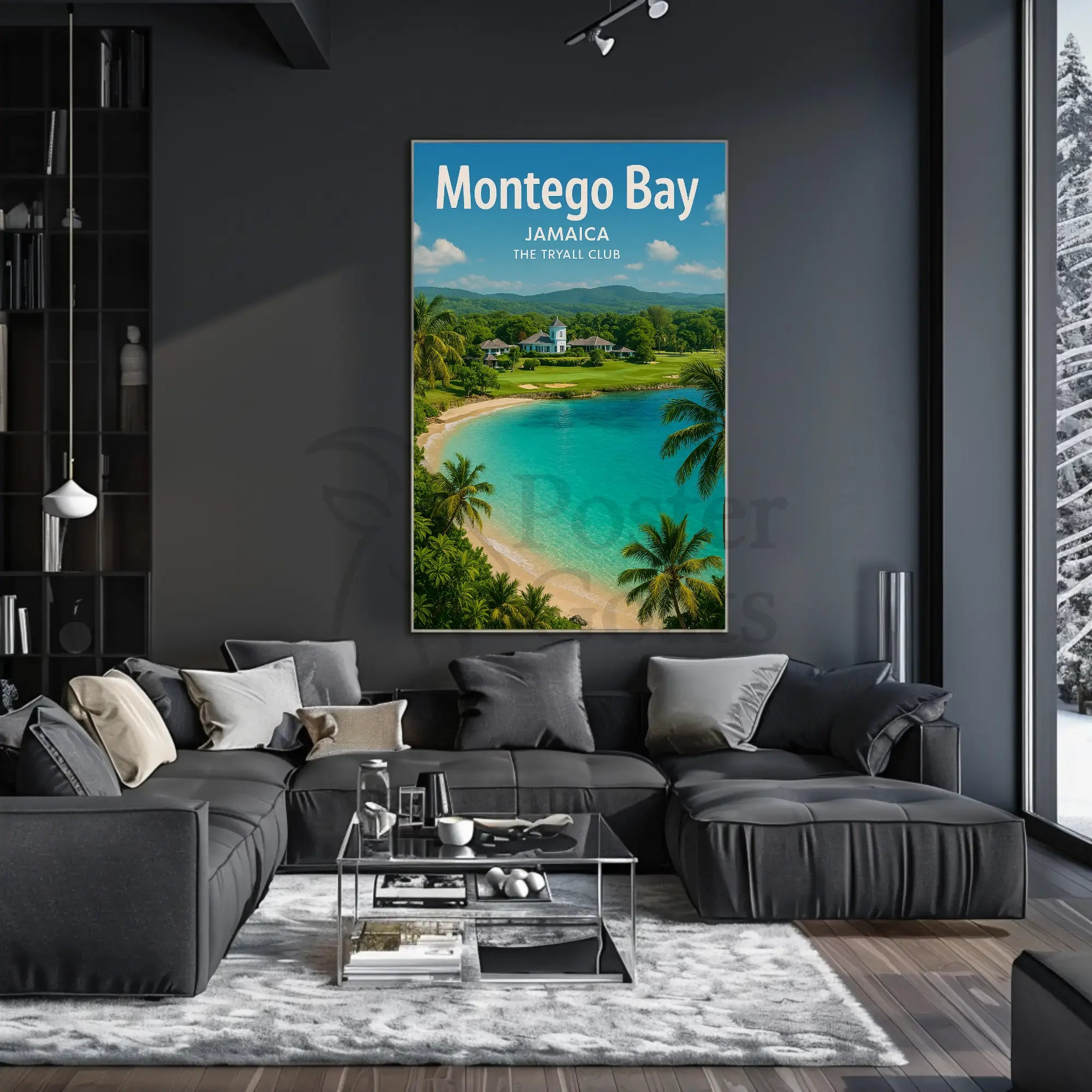 Montego Bay Tropical Paradise Retro Travel Poster PosterGoat