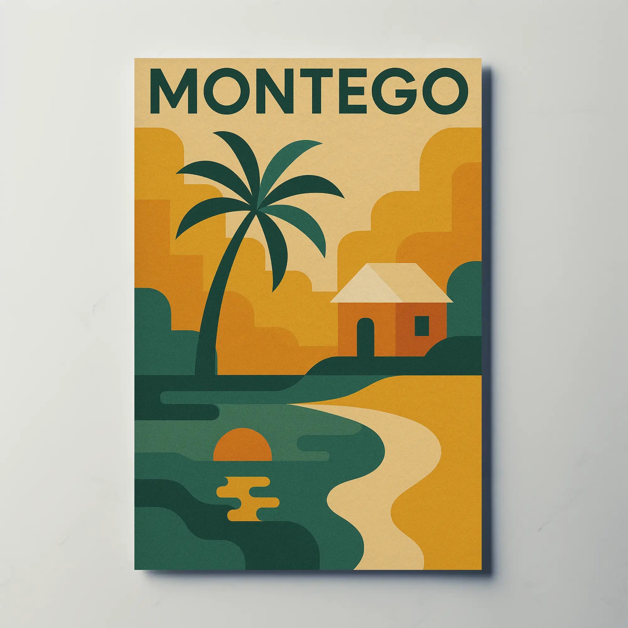 Montego Bay Tropical Paradise Retro Travel Poster PosterGoat