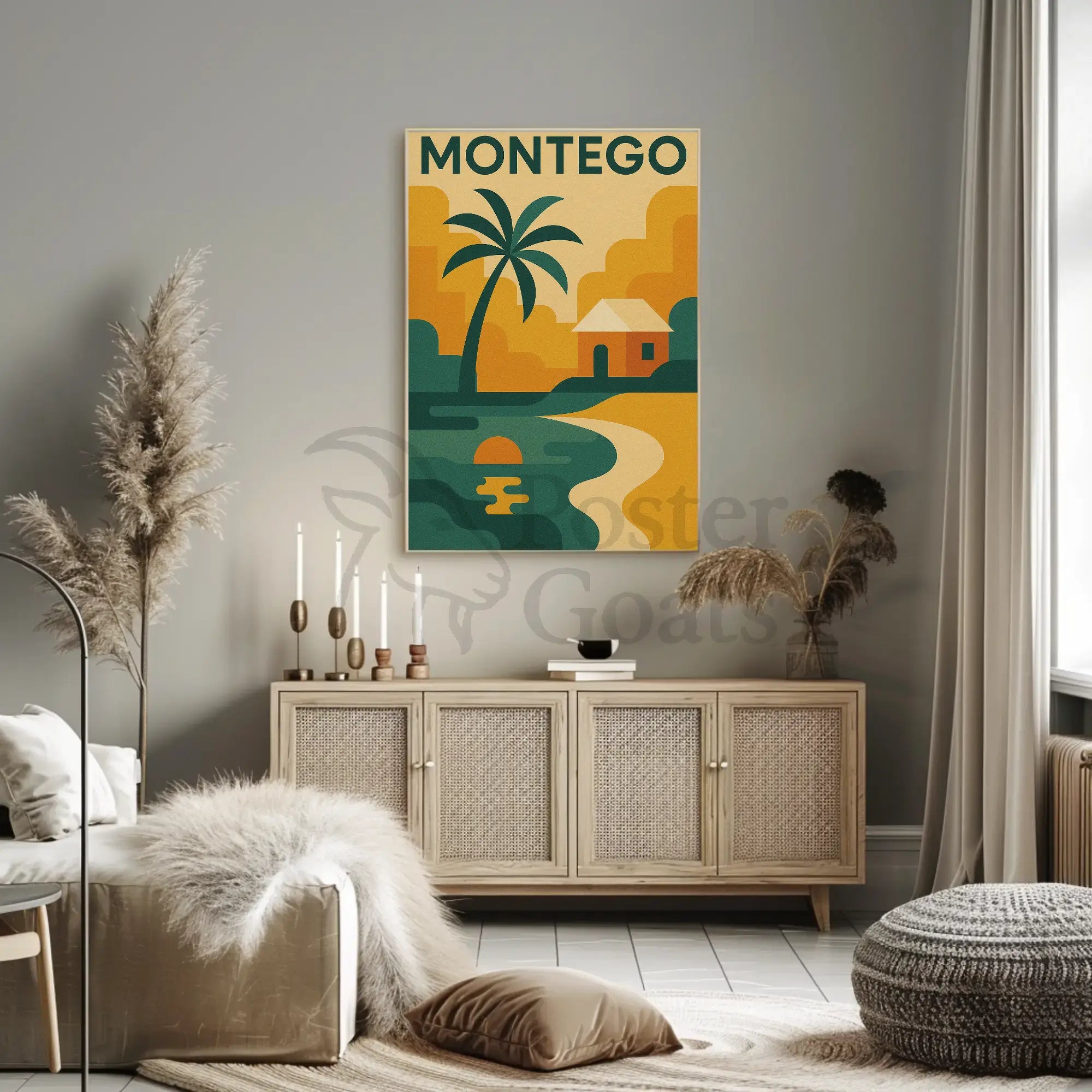 Montego Bay Tropical Paradise Retro Travel Poster PosterGoat