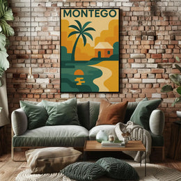 Montego Bay Tropical Paradise Retro Travel Poster PosterGoat