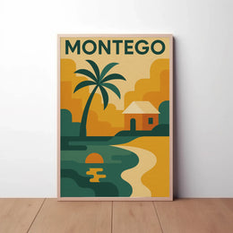 Montego Bay Tropical Paradise Retro Travel Poster PosterGoat