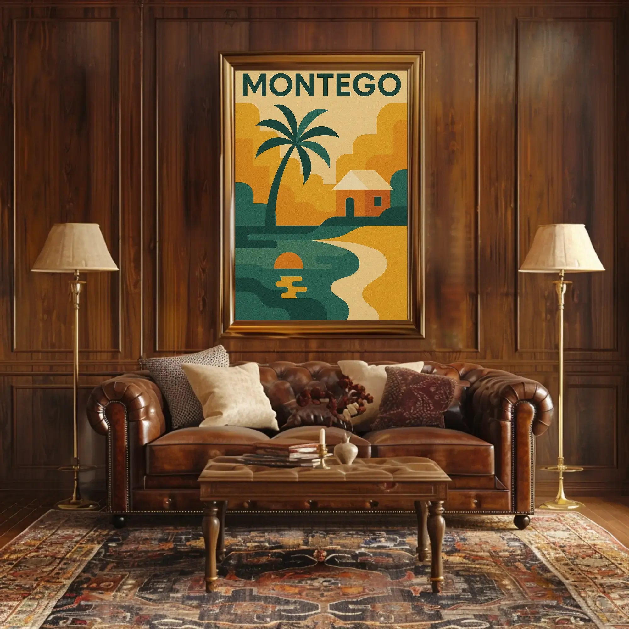 Montego Bay Tropical Paradise Retro Travel Poster PosterGoat