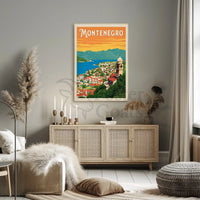 Montenegro Travel: Vintage Scenic Peaceful Coastline Travel Poster PosterGoat