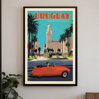 Montevideo Vintage Travel Scene Mid-Century Travel Poster PosterGoat