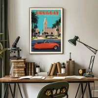 Montevideo Vintage Travel Scene Mid-Century Travel Poster PosterGoat
