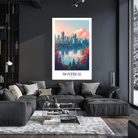 Montreal Skyline at Sunset Urban or Cityscape Poster PosterGoat