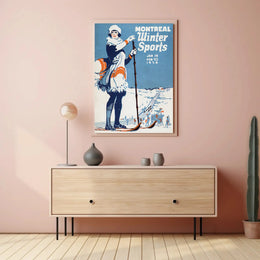 Montreal Winter Sports 1924 Vintage Poster - Sports Poster PosterGoat