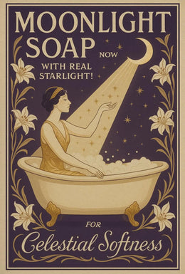 Moonlight Soap Art Nouveau Vintage Advertisement Poster PosterGoat