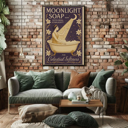 Moonlight Soap Art Nouveau Vintage Advertisement Poster PosterGoat