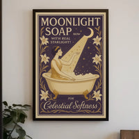 Moonlight Soap Art Nouveau Vintage Advertisement Poster PosterGoat