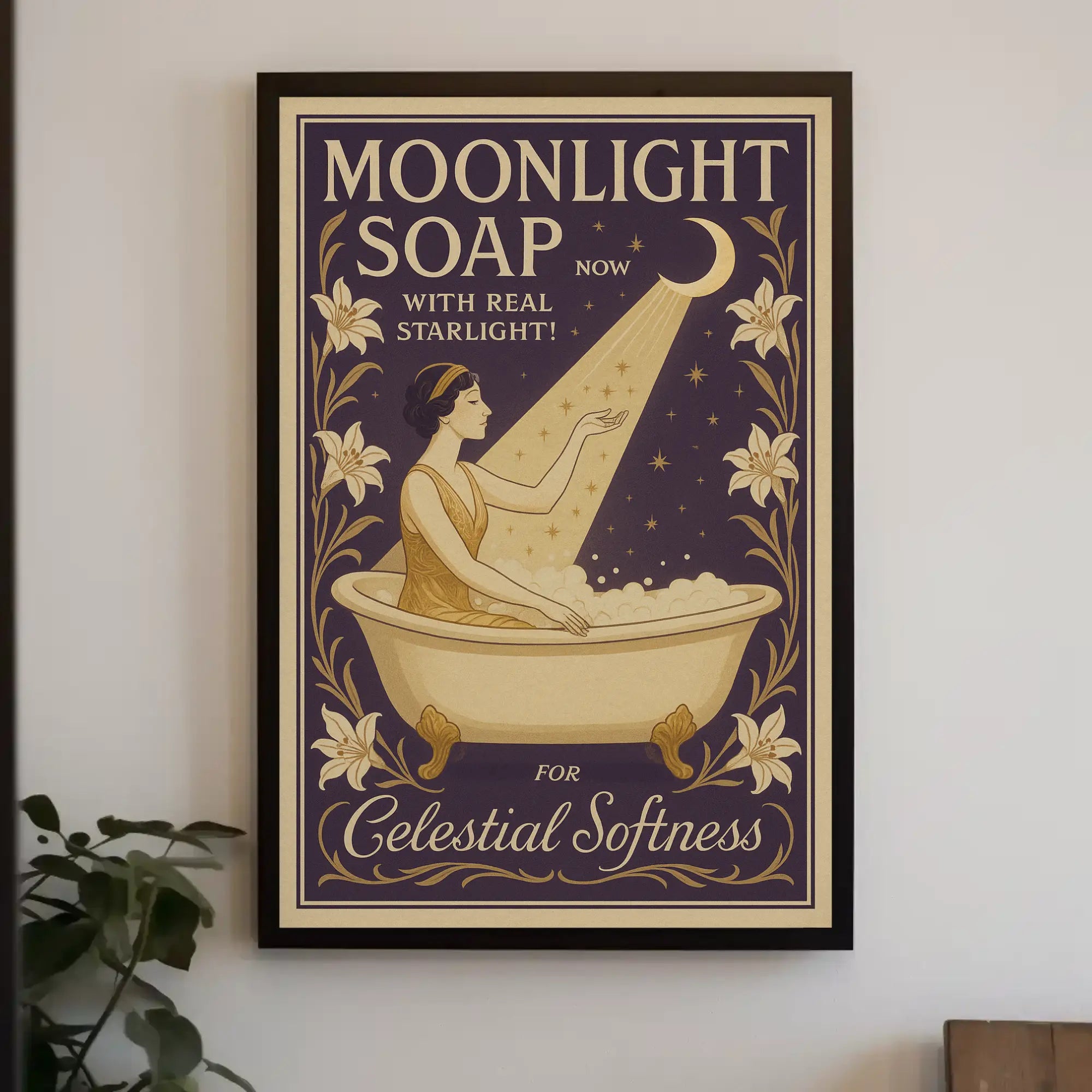 Moonlight Soap Art Nouveau Vintage Advertisement Poster PosterGoat