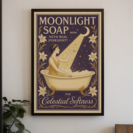 Moonlight Soap Art Nouveau Vintage Advertisement Poster PosterGoat