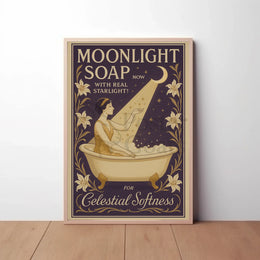 Moonlight Soap Art Nouveau Vintage Advertisement Poster PosterGoat