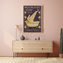 Moonlight Soap Art Nouveau Vintage Advertisement Poster PosterGoat