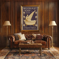 Moonlight Soap Art Nouveau Vintage Advertisement Poster PosterGoat