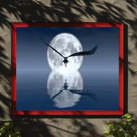 Moonlit Flight Over Majestic Landscape Animal Poster PosterGoat