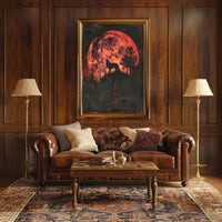 Moonlit Wolf: Mythical Forest Scene Animal Poster PosterGoat