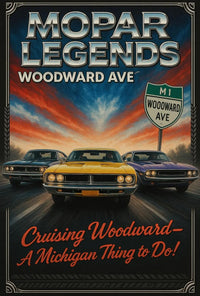 Mopar Legends Classic Cars Retro Cultural or Heritage Poster PosterGoat