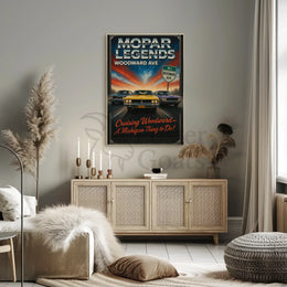 Mopar Legends Classic Cars Retro Cultural or Heritage Poster PosterGoat