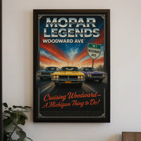 Mopar Legends Classic Cars Retro Cultural or Heritage Poster PosterGoat