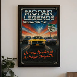 Mopar Legends Classic Cars Retro Cultural or Heritage Poster PosterGoat