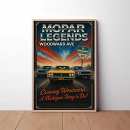 Mopar Legends Classic Cars Retro Cultural or Heritage Poster PosterGoat