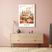 Moscow Autumn Cityscape Art Travel Poster PosterGoat