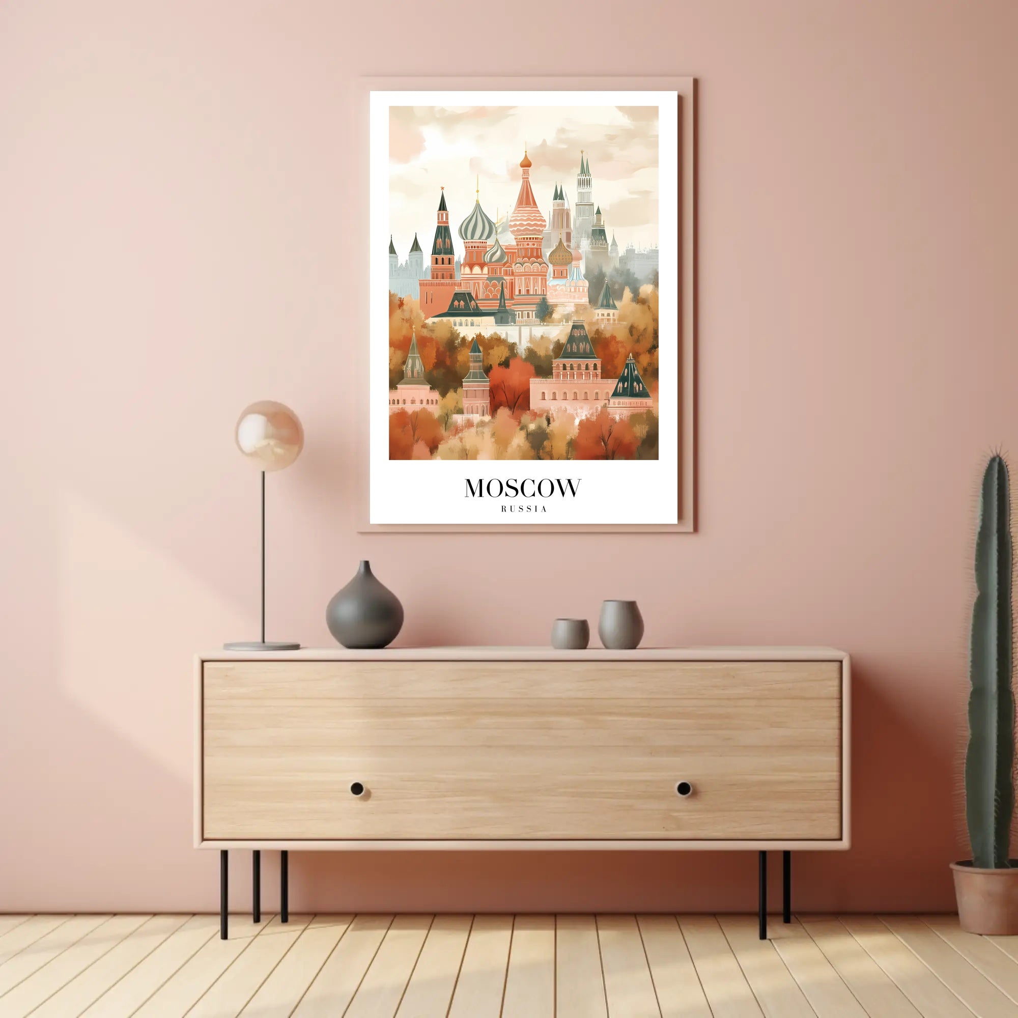 Moscow Autumn Cityscape Art Travel Poster PosterGoat