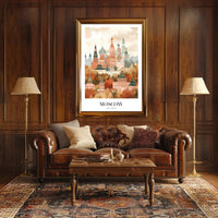 Moscow Autumn Cityscape Art Travel Poster PosterGoat