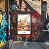 Moscow Autumn Cityscape Art Travel Poster PosterGoat