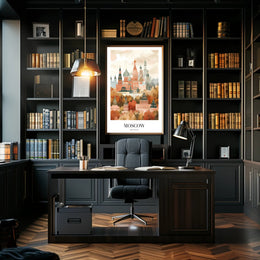 Moscow Autumn Cityscape Art Travel Poster PosterGoat