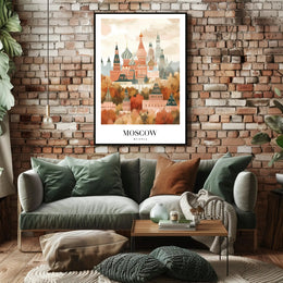 Moscow Autumn Cityscape Art Travel Poster PosterGoat