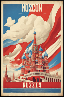 Moscow Poster: Iconic Saint Basil's Cathedral Adventure PosterGoat