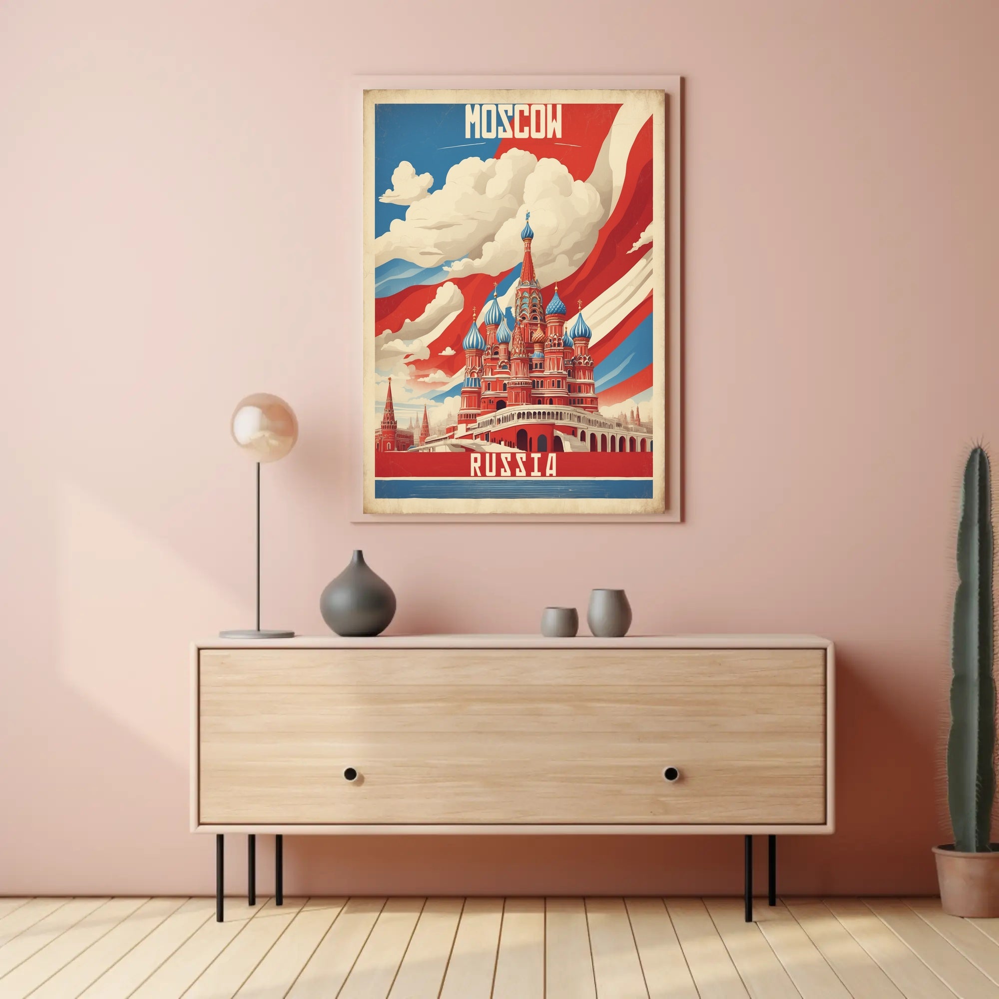 Moscow Poster: Iconic Saint Basil's Cathedral Adventure PosterGoat