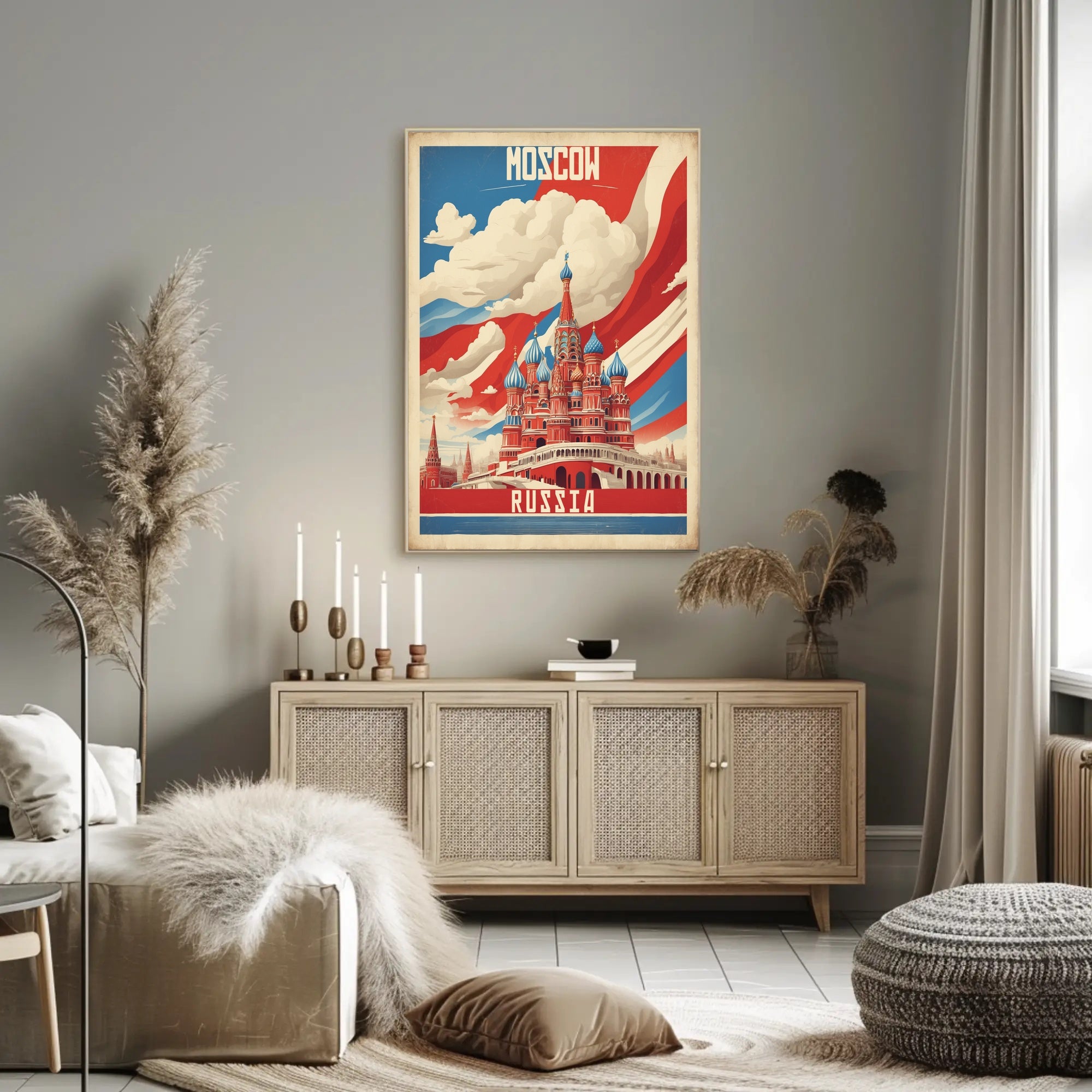 Moscow Poster: Iconic Saint Basil's Cathedral Adventure PosterGoat